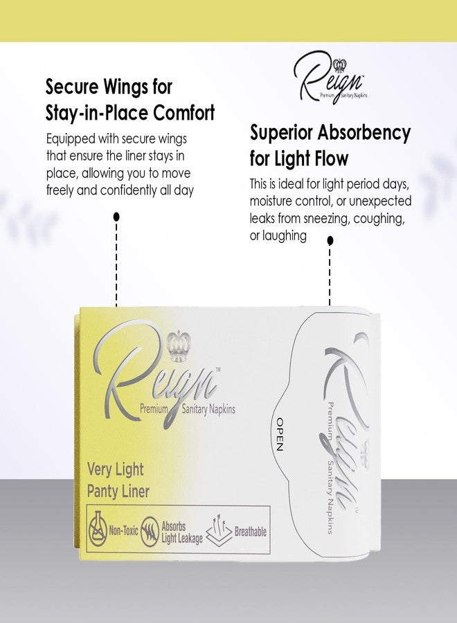 Reign Very Light Panty Liners, Menstrual Sanitary Napkins for Women, Feminine Panty Liners with Wings, Feminine Pad (20 Count) - Image 4